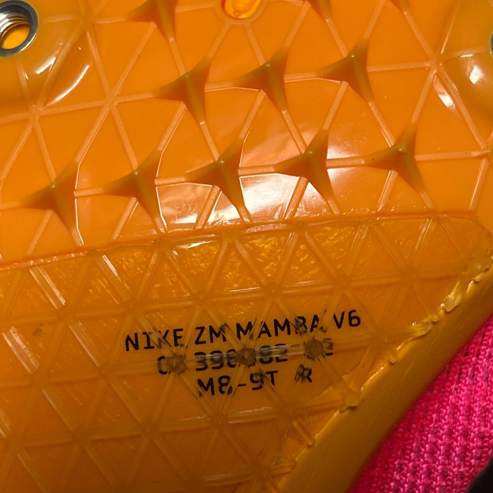 Nike Zoom Mamba 6 Pink Distance Spike Track Shoes Sz 9.5  DR2733- 600 New Sprint - Picture 10 of 12